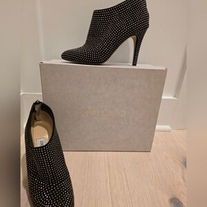 Jimmy Choo Black and White Studded Heels